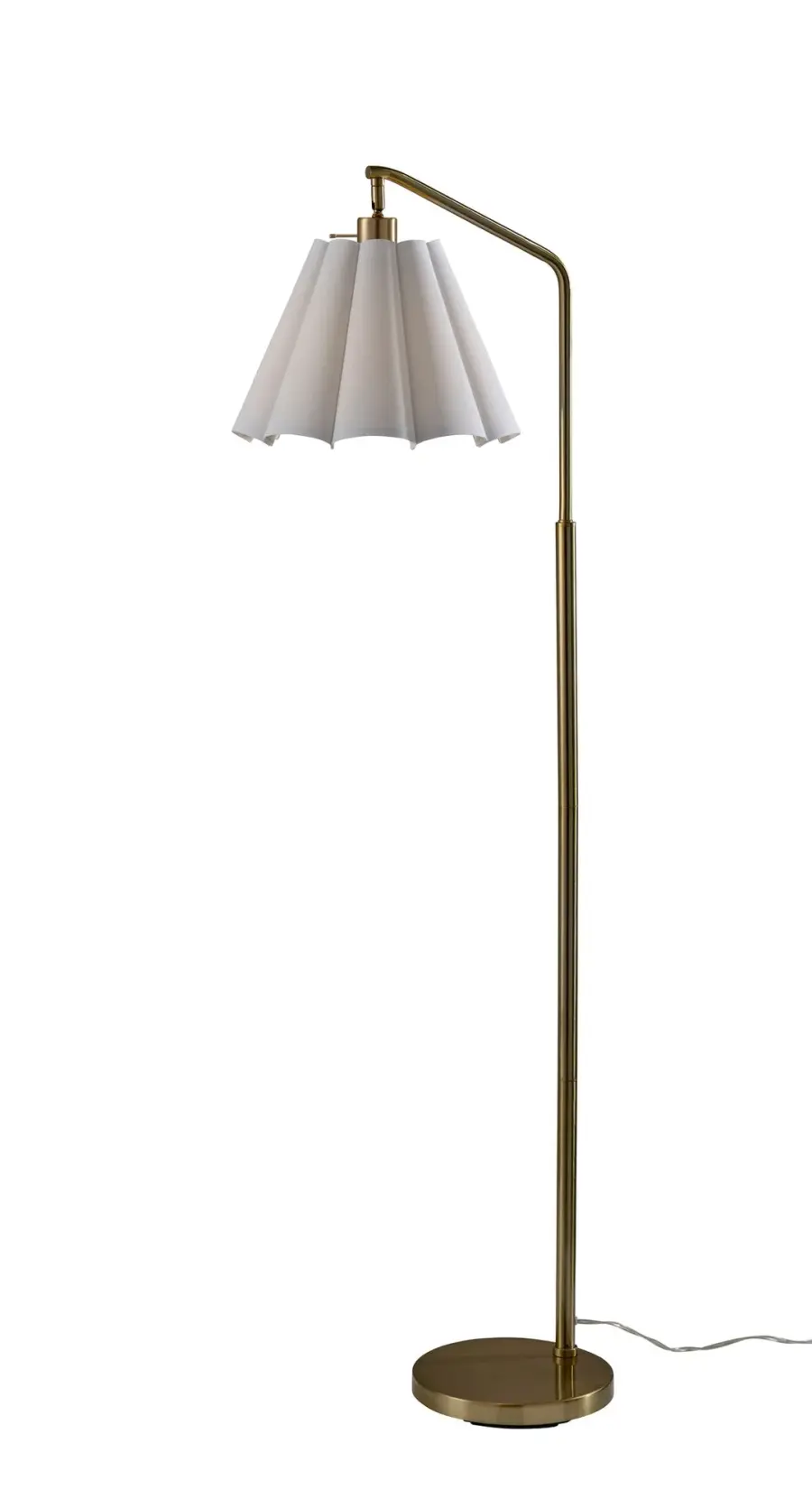 Lyra Floor Lamp in Antique Brass