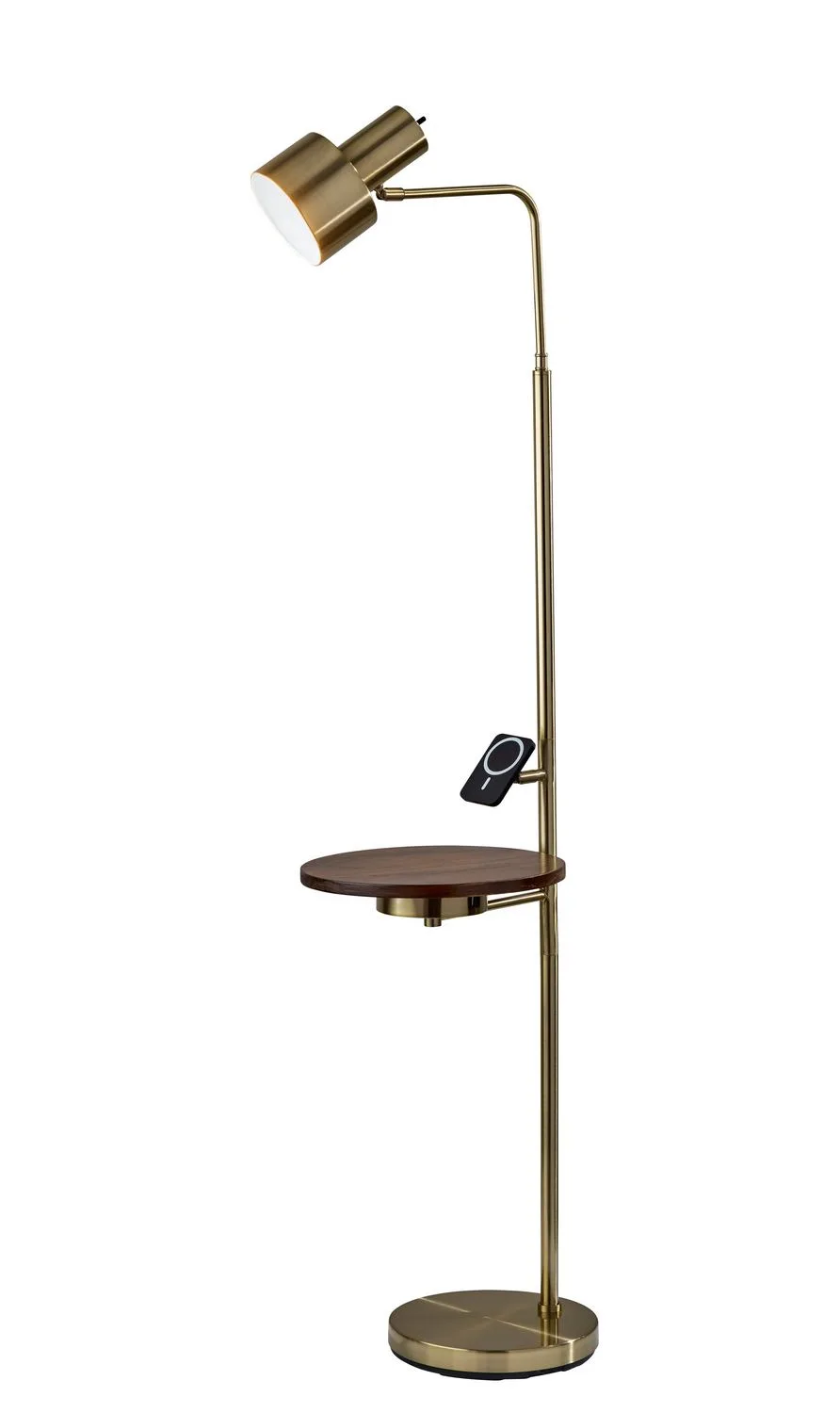 Rowe Floor Lamp in Antique Brass