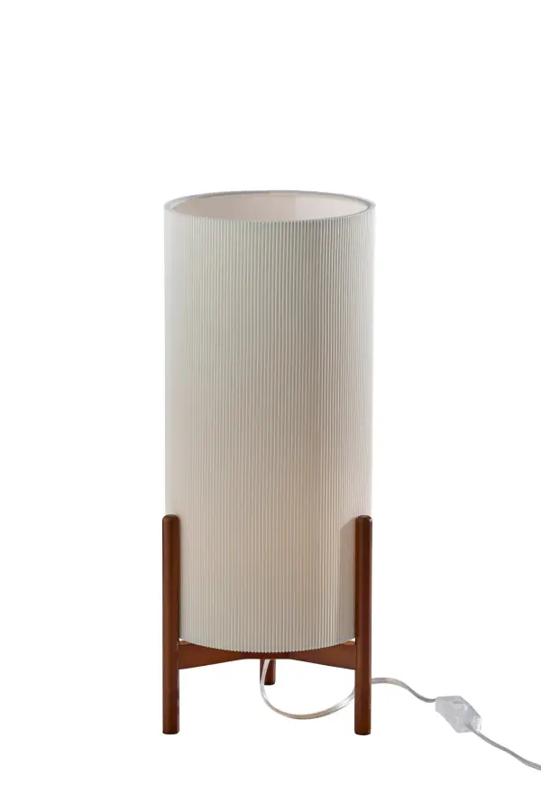 The Sonora Table Lantern combines organic warmth with refined design through its walnut tripod base and tall knife-pleated shade. At 19.75" tall, it provides soft ambient lighting perfect for bedrooms, living spaces, and reading nooks.