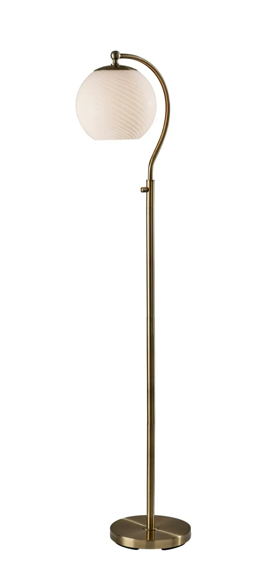 Swirl Floor Lamp in Antique Brass