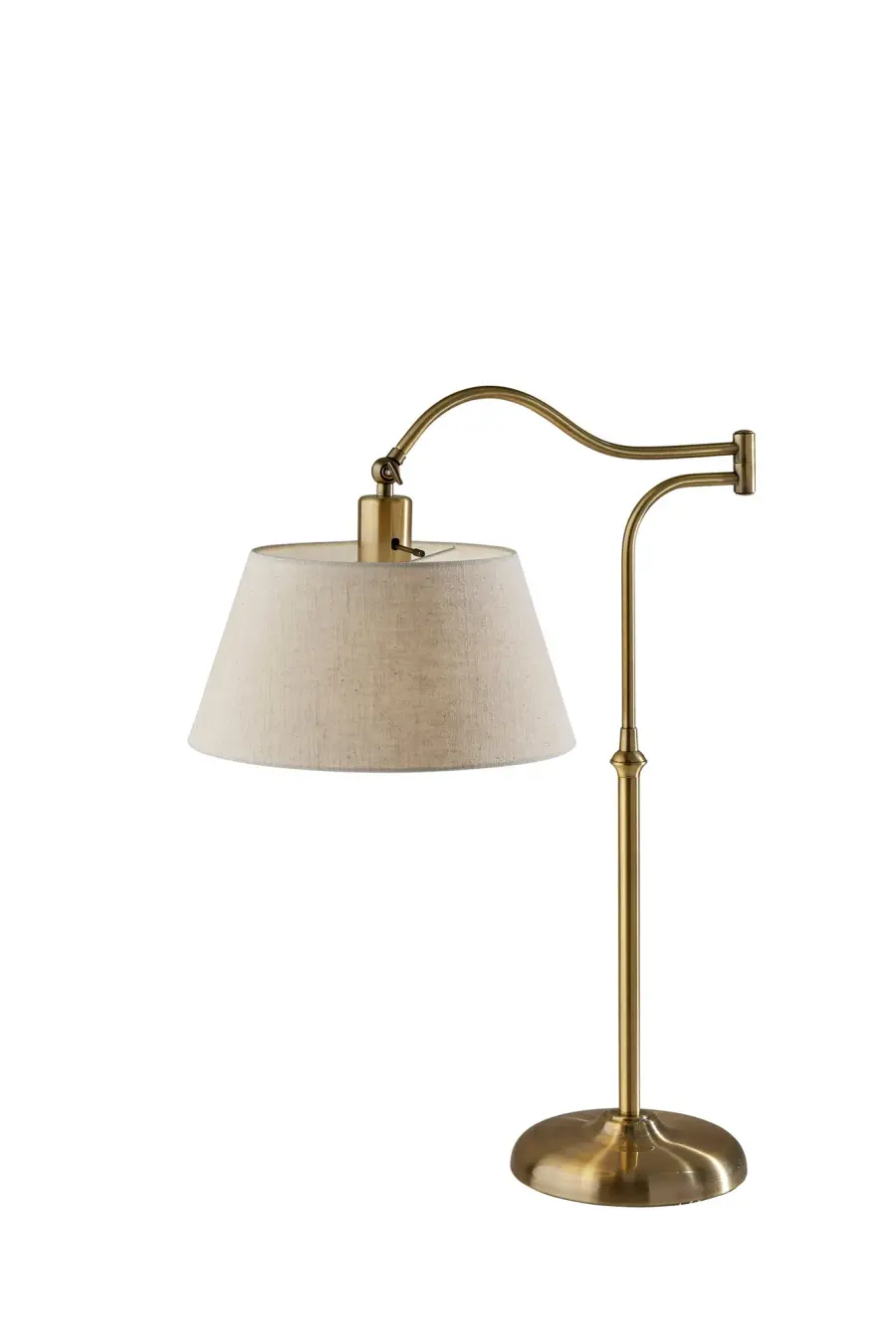 Rodeo Adjustable Table Lamp in Antique Brass