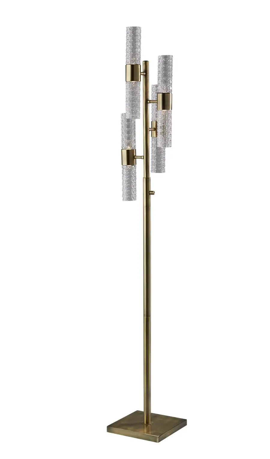Sculptural Mid-Century Floor Lamp with Dimmable LED Lighting