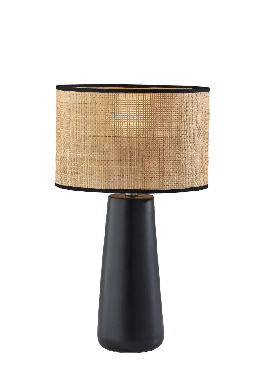 Coastal-Inspired Table Lamp with Natural Rattan Shade