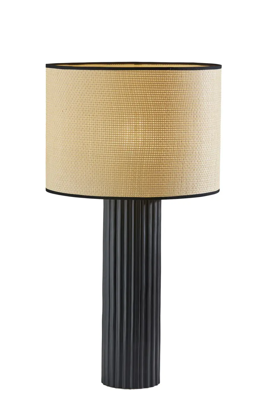 Elegant Coastal-Inspired Table Lamp with Natural Woven Shade