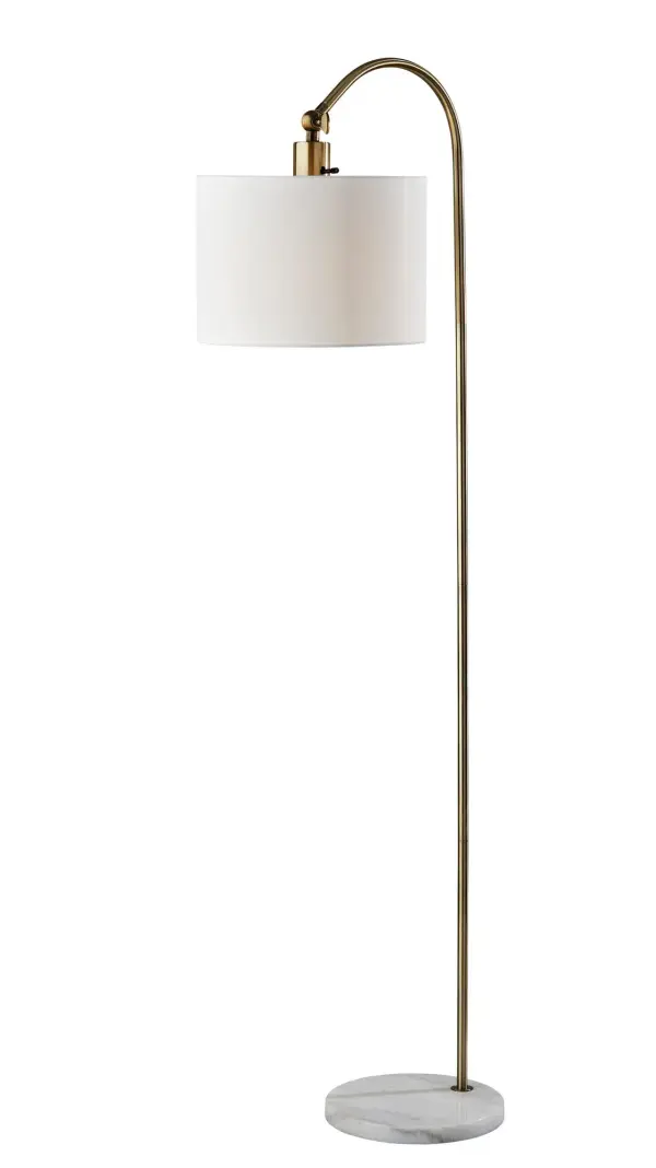 Meredith Arched Floor Lamp with Marble Base