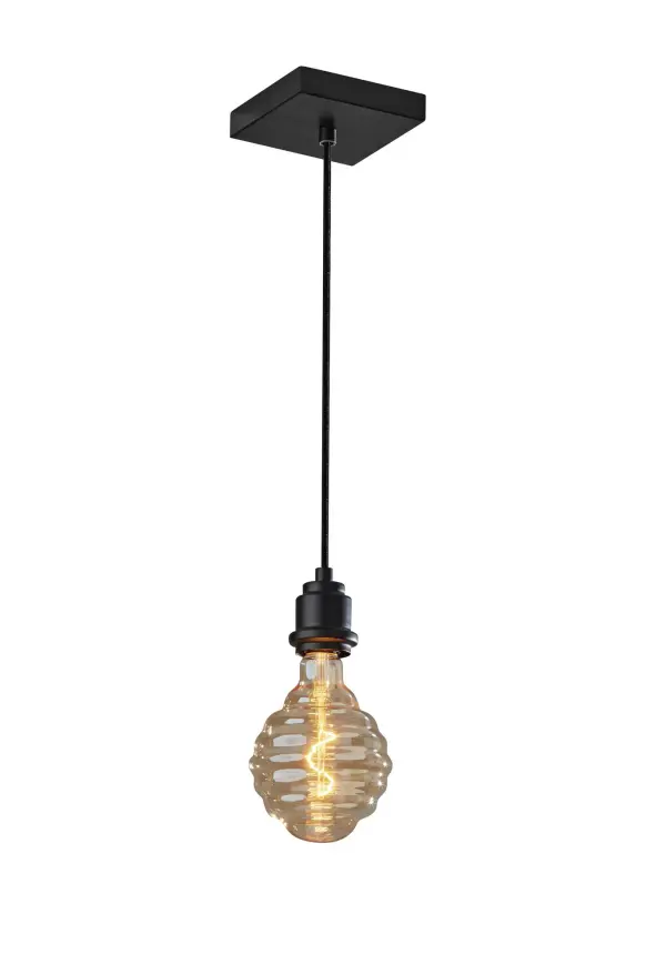 Wren Pendant Light with Honeycomb Vintage Bulb