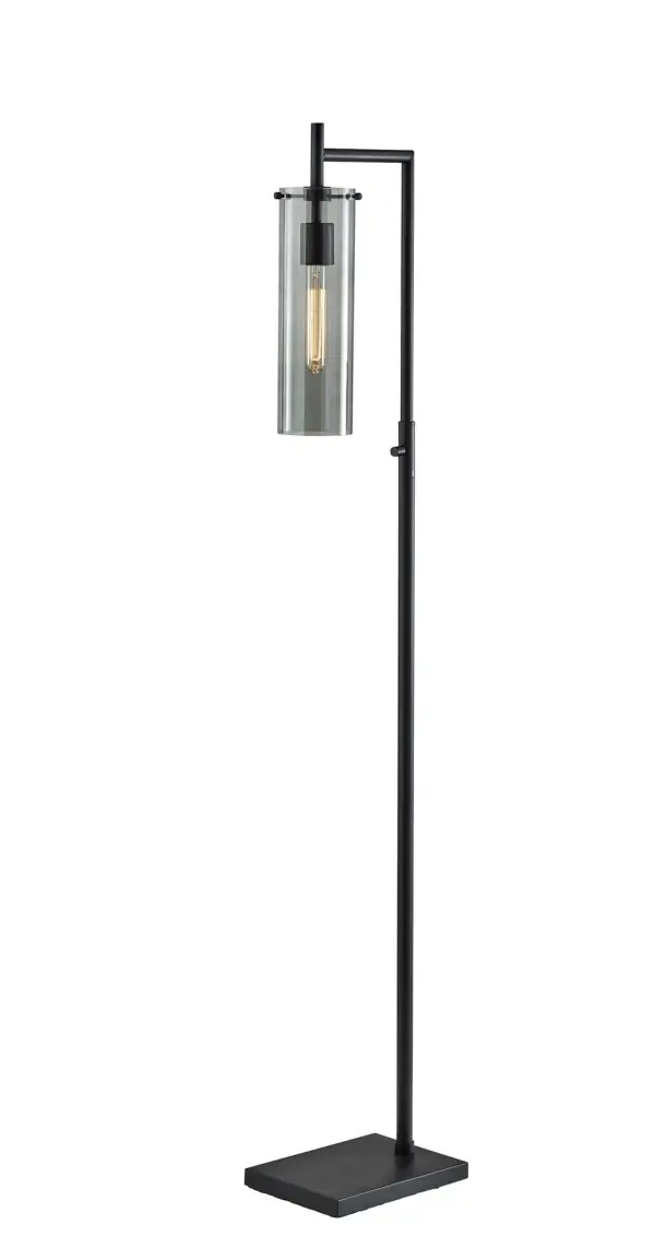 Dalton 1 Light Floor Lamp in Black