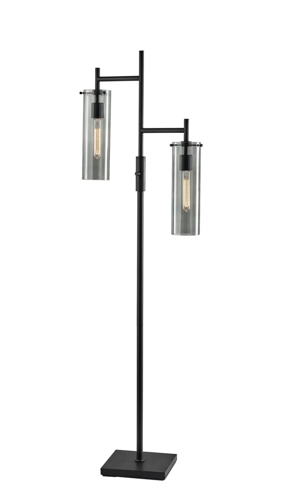 Dalton 2-Light Floor Lamp in Black