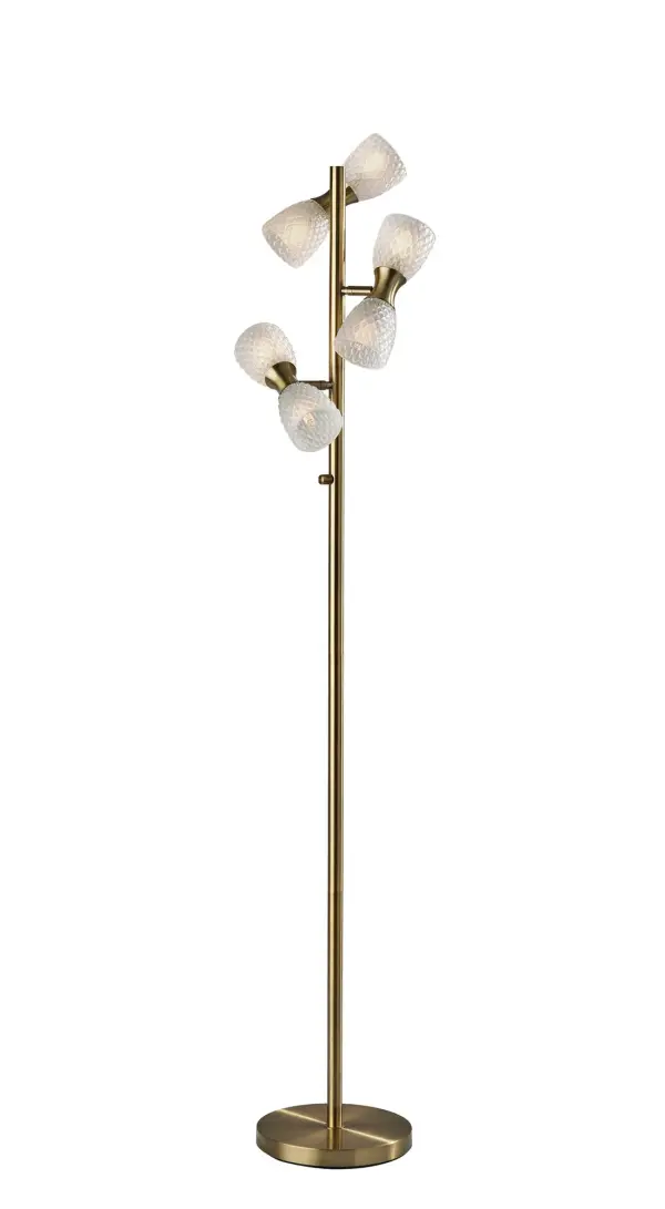 Elegant Victorian-Inspired Floor Lamp with Adjustable Multi-Light Design