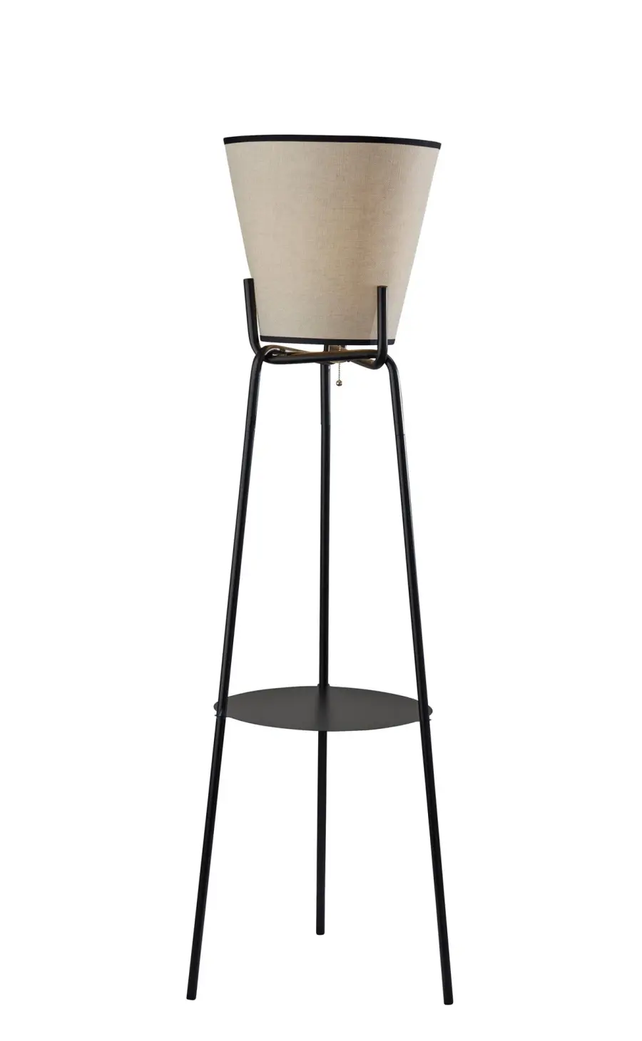 Stylish Floor Lamp with Integrated Storage Shelf