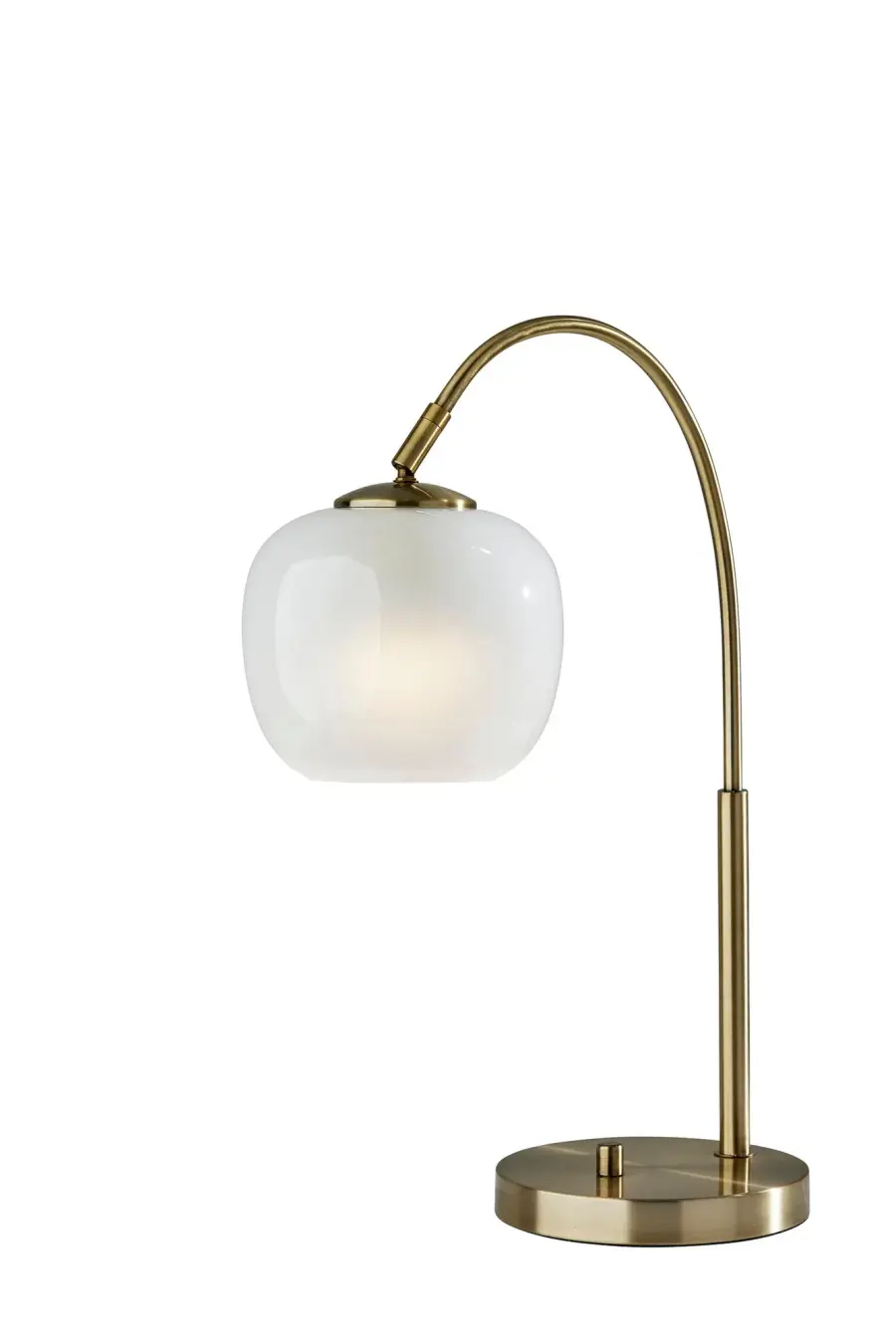 Classic Brass Task Lamp with Adjustable Arched Arm