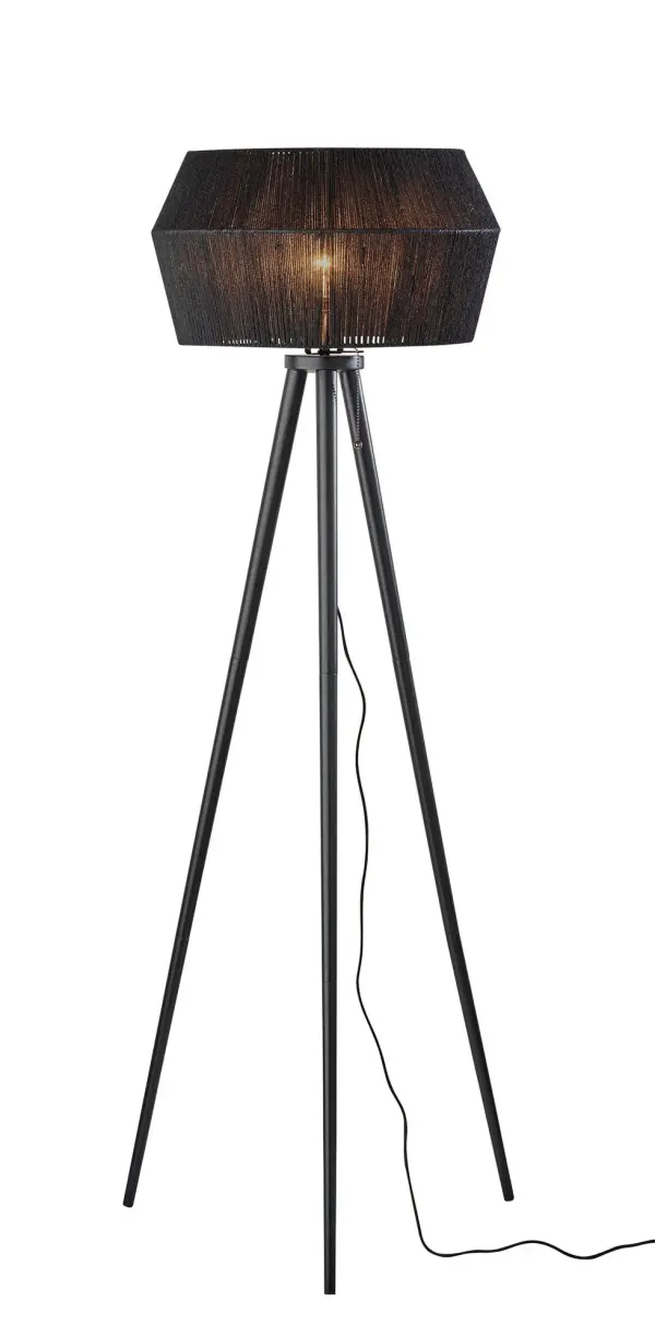 Montana Floor Lamp in Black Wood