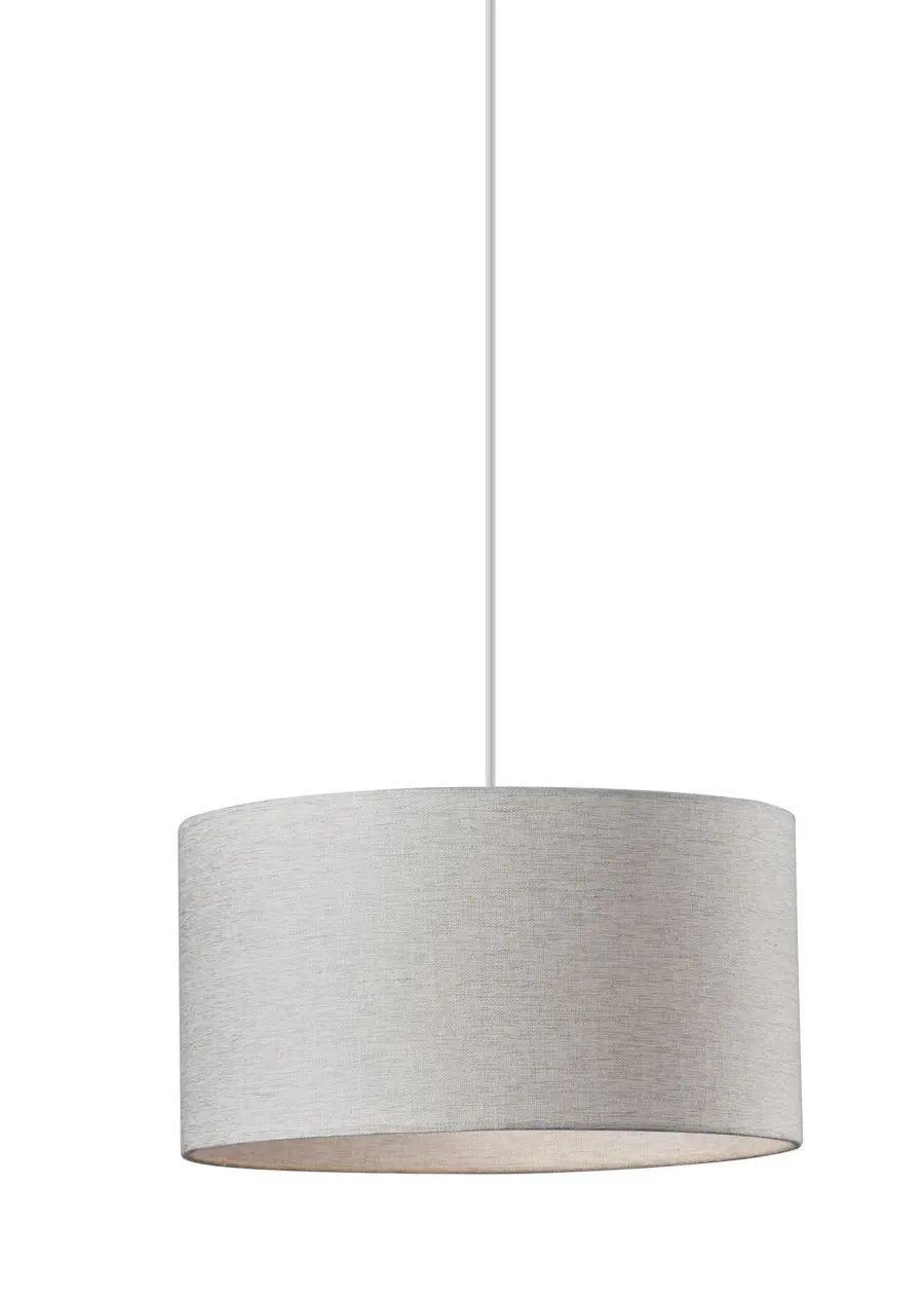 Harvest Drum Pendant in White