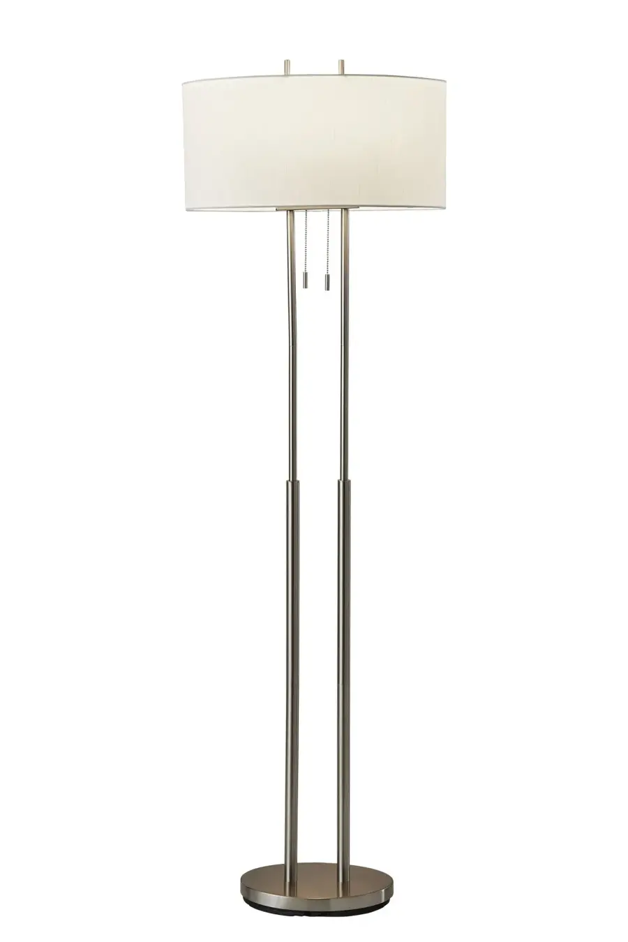 Versatile Dual-Light Floor Lamp with Contemporary Steel Design