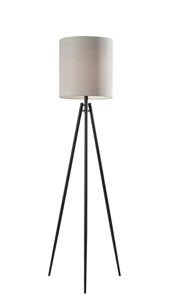 The Glenwood floor lamp combines contemporary tripod design with practical 3-way lighting. Its 69" height and textured taupe shade create dramatic presence while softly diffusing light throughout your space.