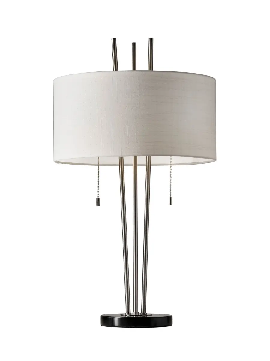 Elegant Contemporary Table Lamp with Unique Three-Pole Design