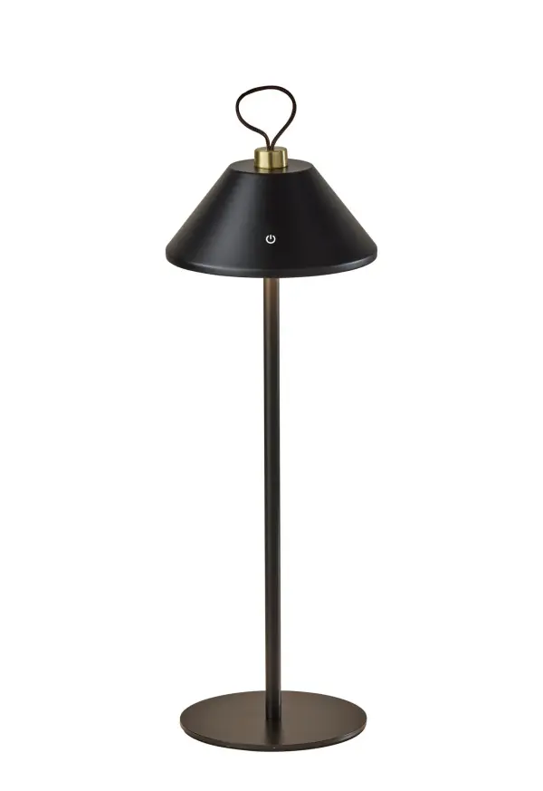 The Danny Cordless LED Table Lamp combines sleek contemporary design with practical portability. Its rechargeable battery, touch dimming, and IPX4 weather rating make it ideal for both indoor and outdoor use.