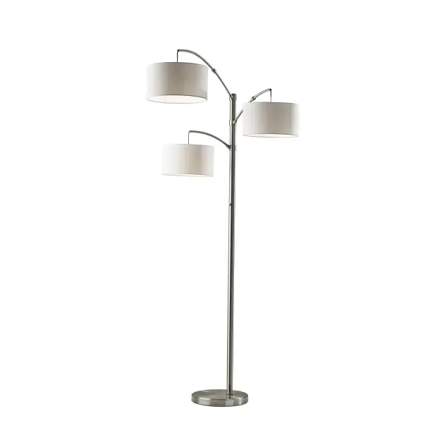 The Cabo Arc Floor Lamp combines mid-century modern aesthetics with practical functionality. Three independently adjustable arms with rotary switch control provide customizable lighting for reading, working, or ambient illumination.