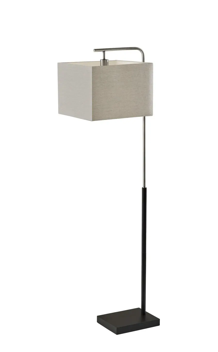 Flora Floor Lamp - Black & Brushed Steel