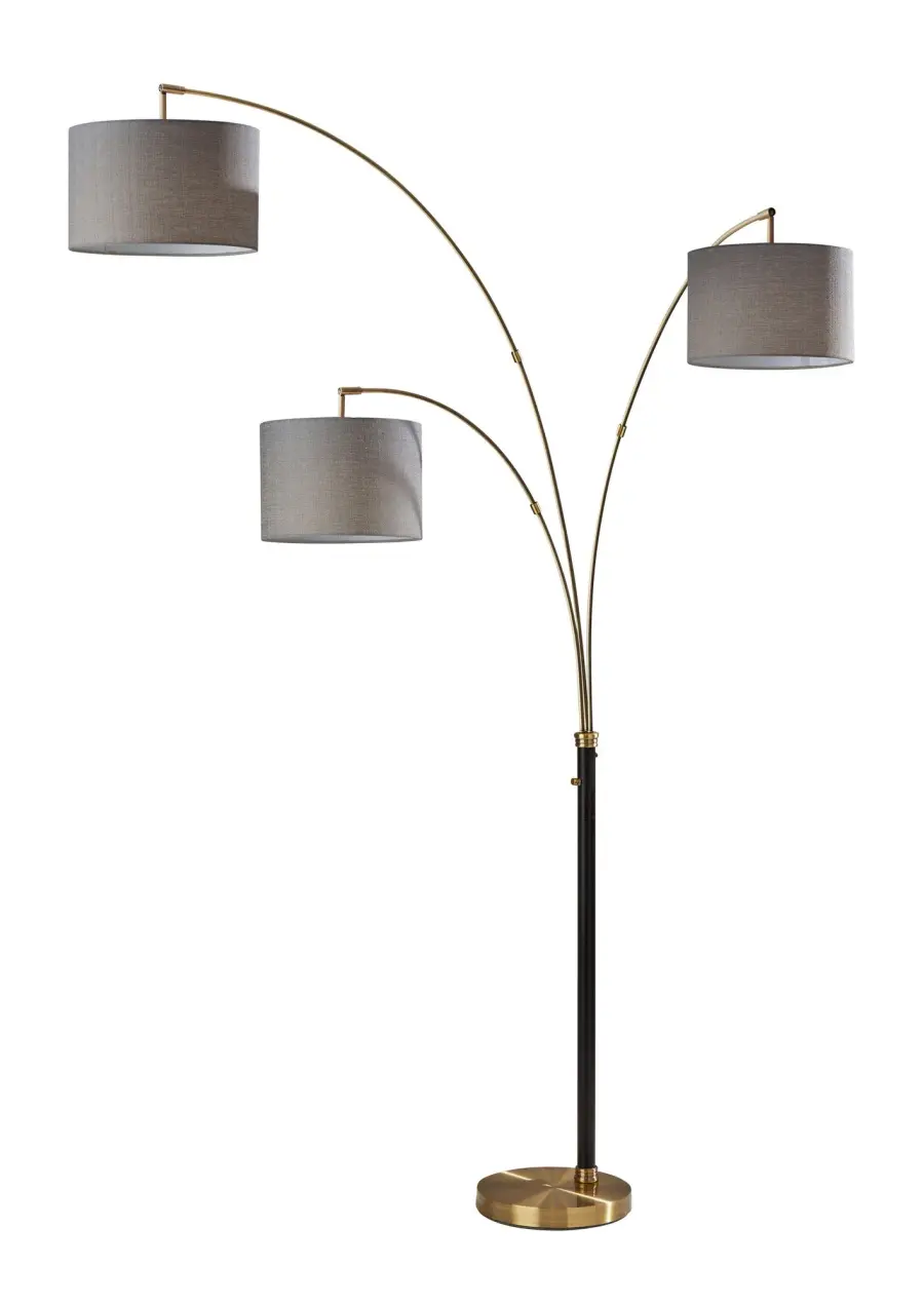 Versatile Mid-Century Arc Lamp with Multi-Level Lighting Control