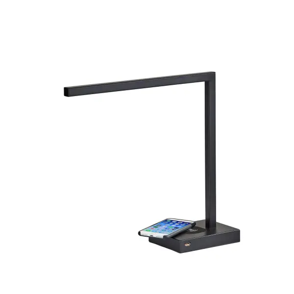 Modern Desk Lamp with Qi Wireless Charging & USB Port