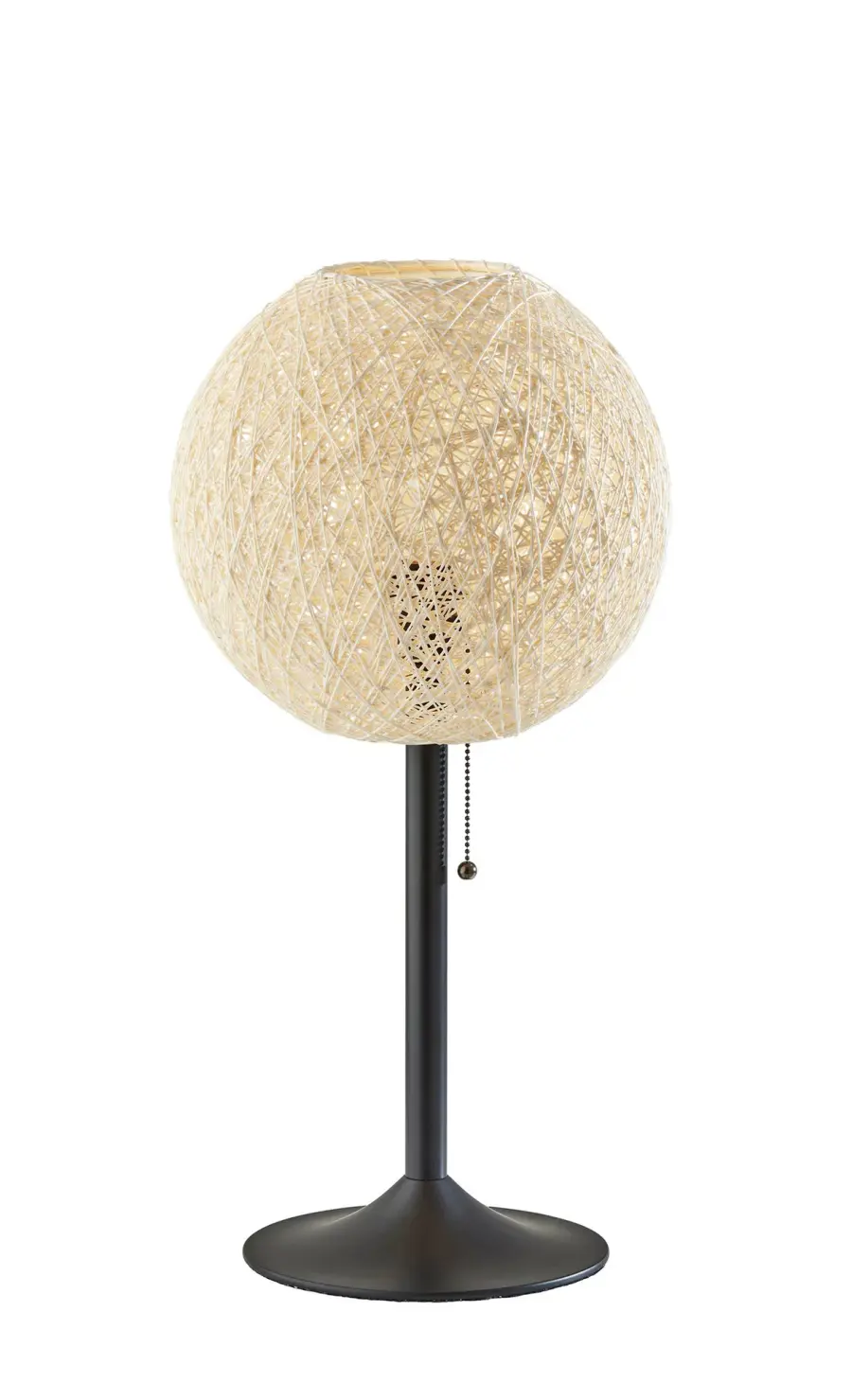 Coastal-Inspired Warmth with Handcrafted Rattan Globe Shade