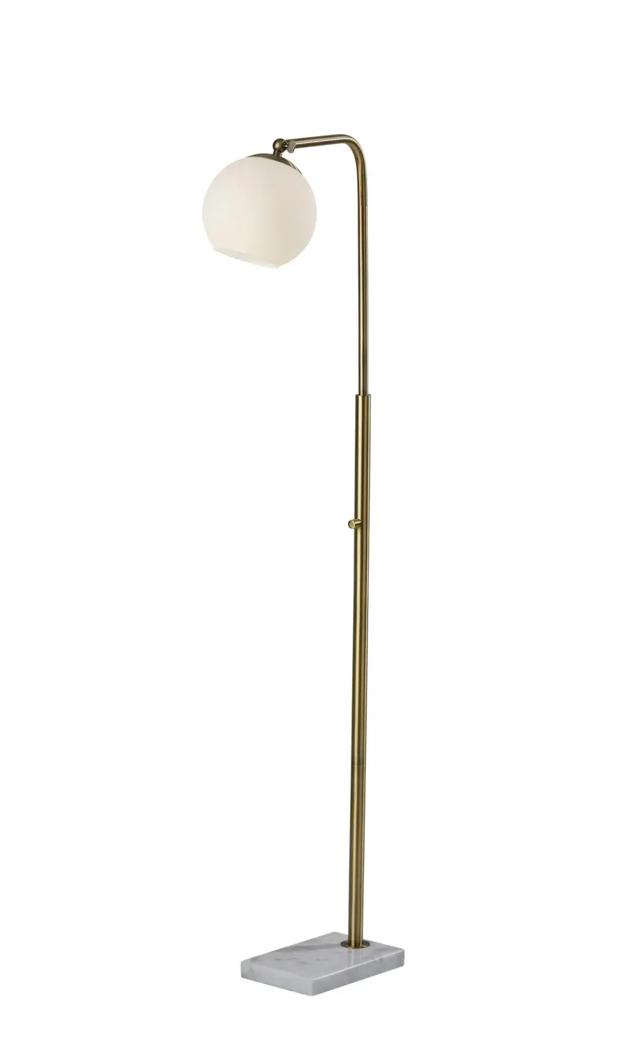 Remi Arc Floor Lamp with White Marble Base