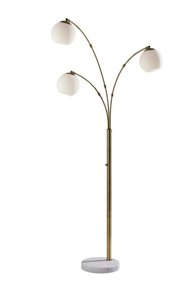 Remi Arc Lamp in Antique Brass
