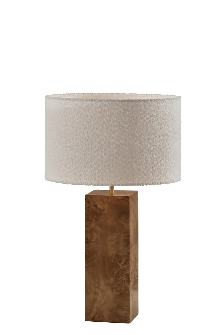 Frederick Table Lamp with Burled Wood Base