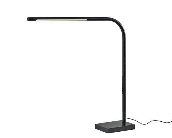 The Cullen LED Desk Lamp combines contemporary design with practical functionality. Its black marble base provides stability and sophistication, while the frosted diffuser tube creates soft, uniform lighting perfect for reading and working.