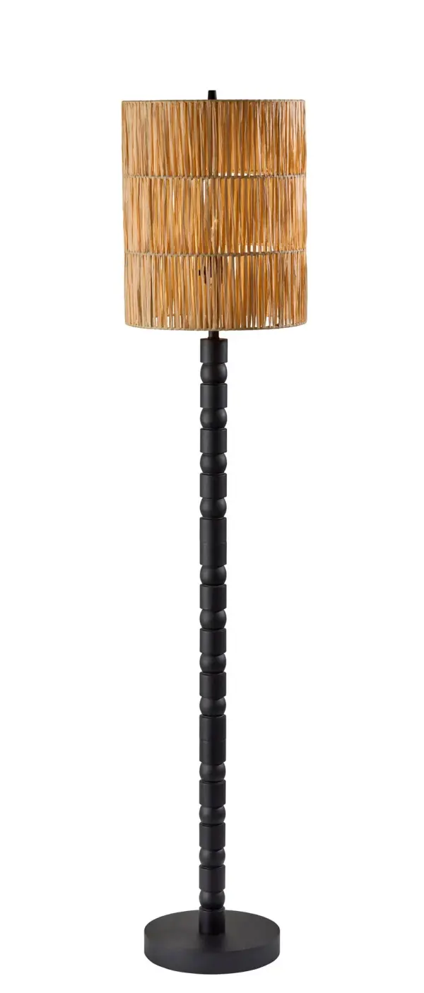 Norfolk Floor Lamp in Black Wood