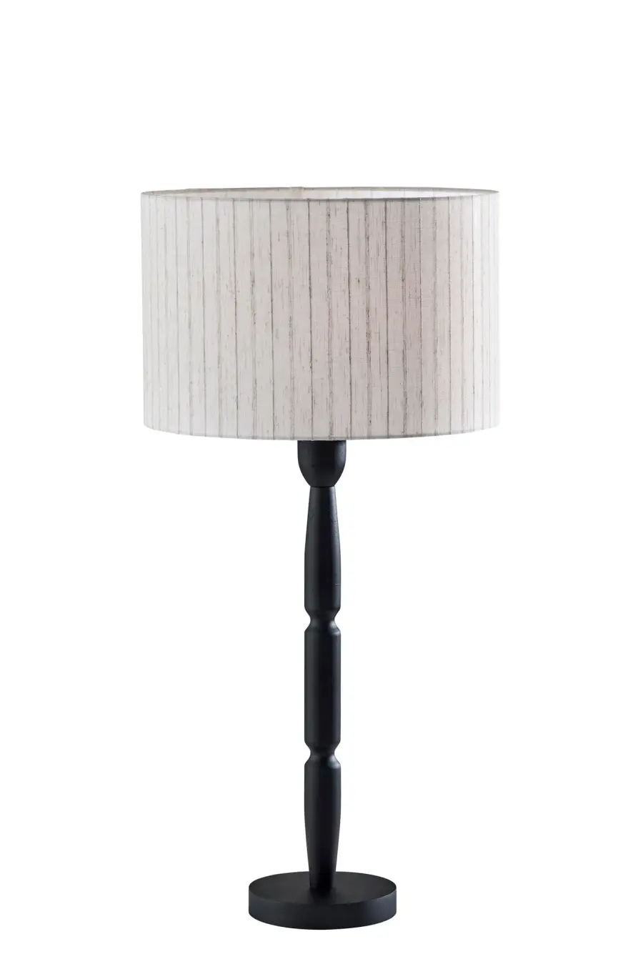 Classic Contemporary Table Lamp with Timeless Black Wood Finish