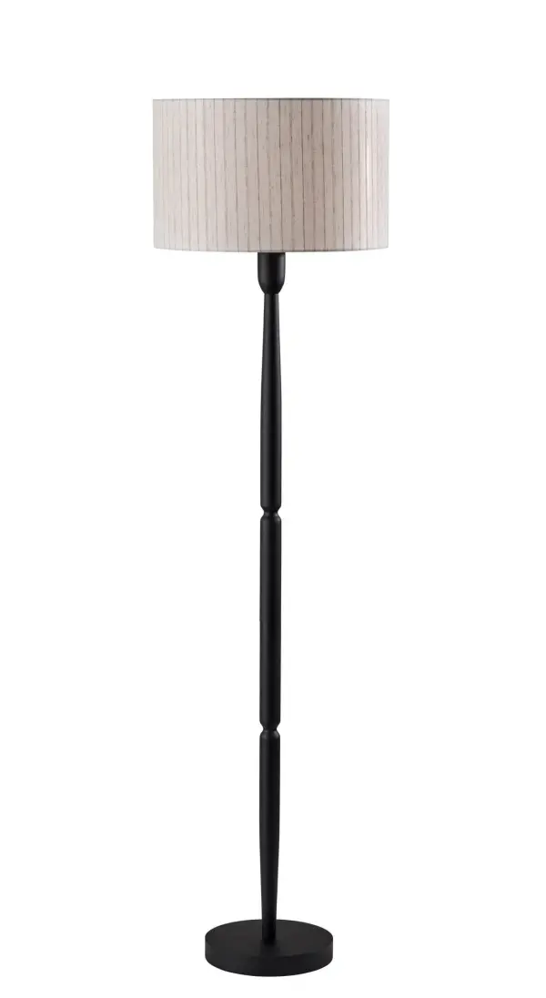 Timeless Transitional Floor Lamp with Natural Texture & Clean Lines