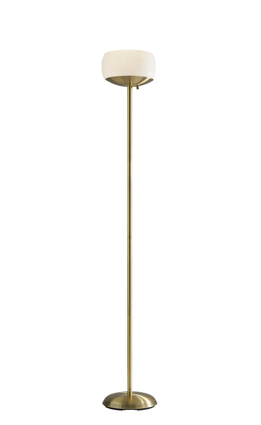 Jessica Torchiere Floor Lamp in Antique Brass