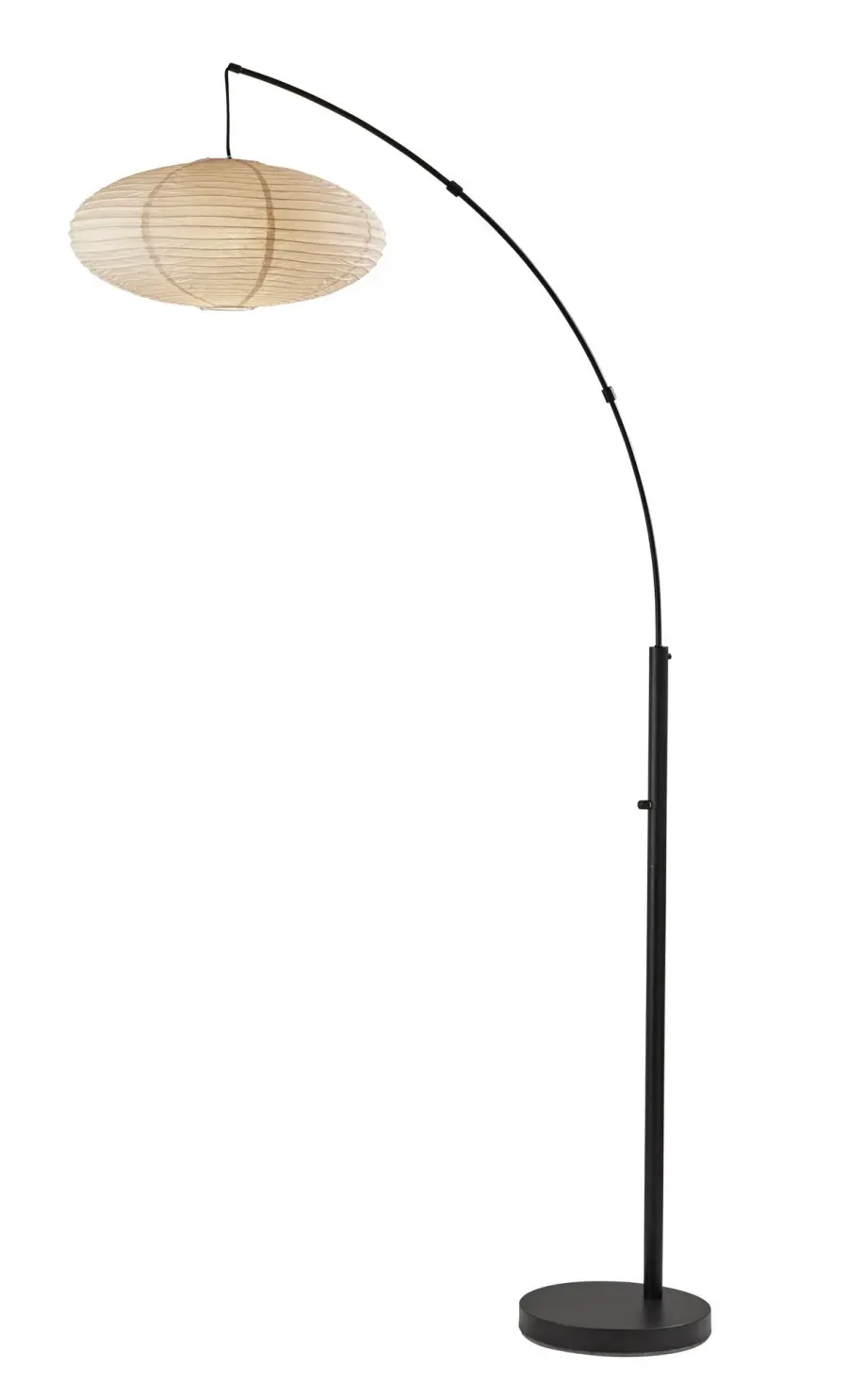 Corinne Arc Floor Lamp in Black