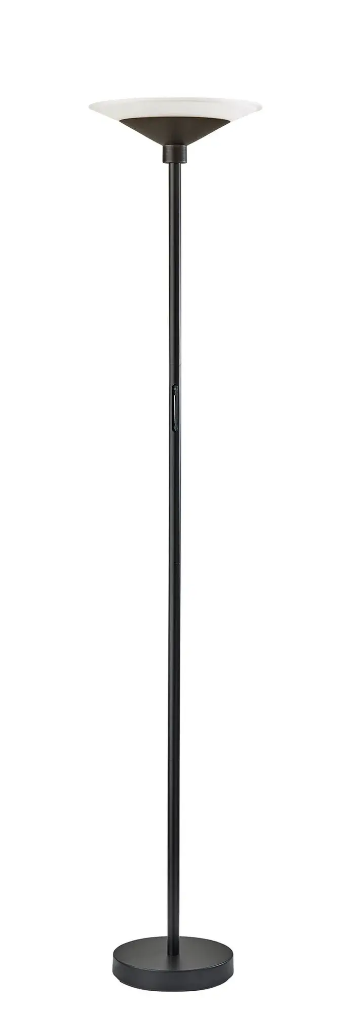 Solar LED Torchiere Floor Lamp in Black