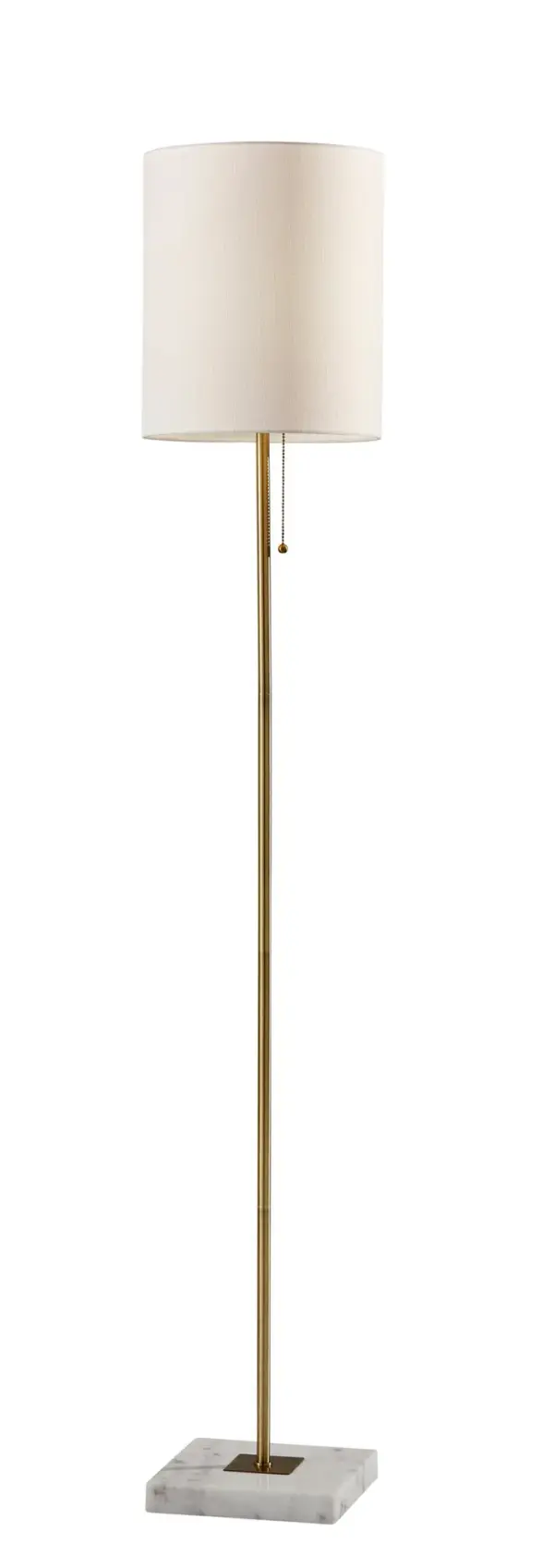 Elegant Transitional Floor Lamp with Luxe Marble Base