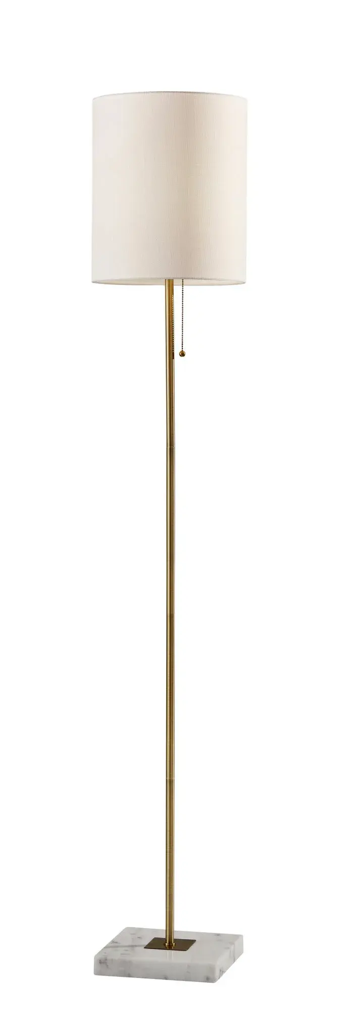 Elegant Transitional Floor Lamp with Luxe Marble Base