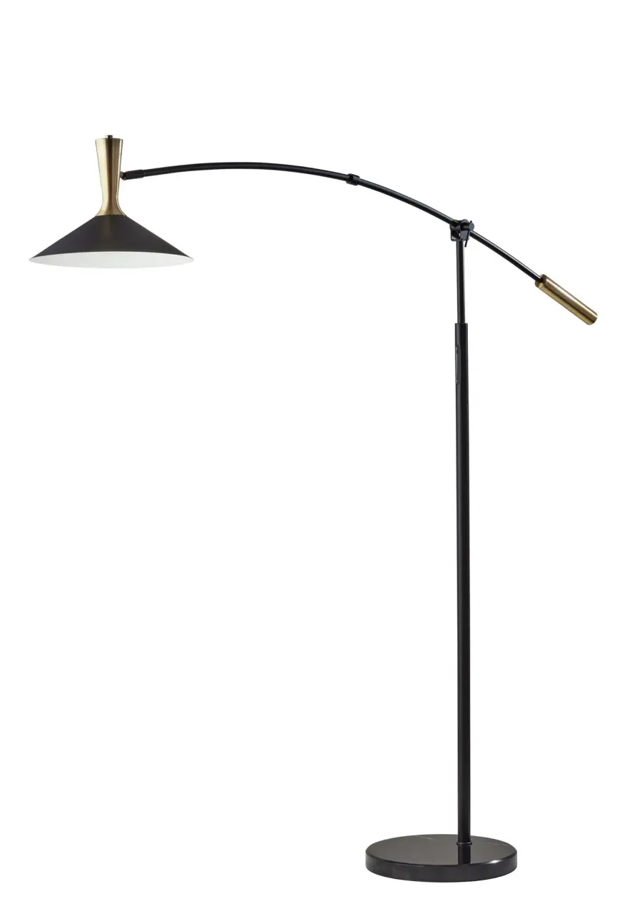 Bradley LED Arc Lamp with Marble Base