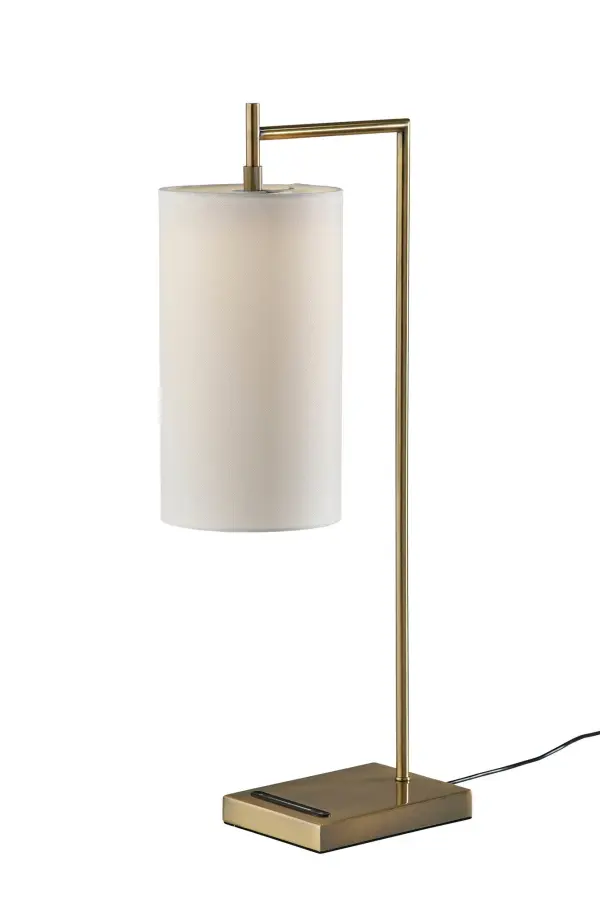 The Matilda LED Table Lamp combines sustainable design with modern functionality. Featuring a recycled plastic shade and energy-efficient 6W LED, it offers five brightness settings via touch control in an elegant brass finish.