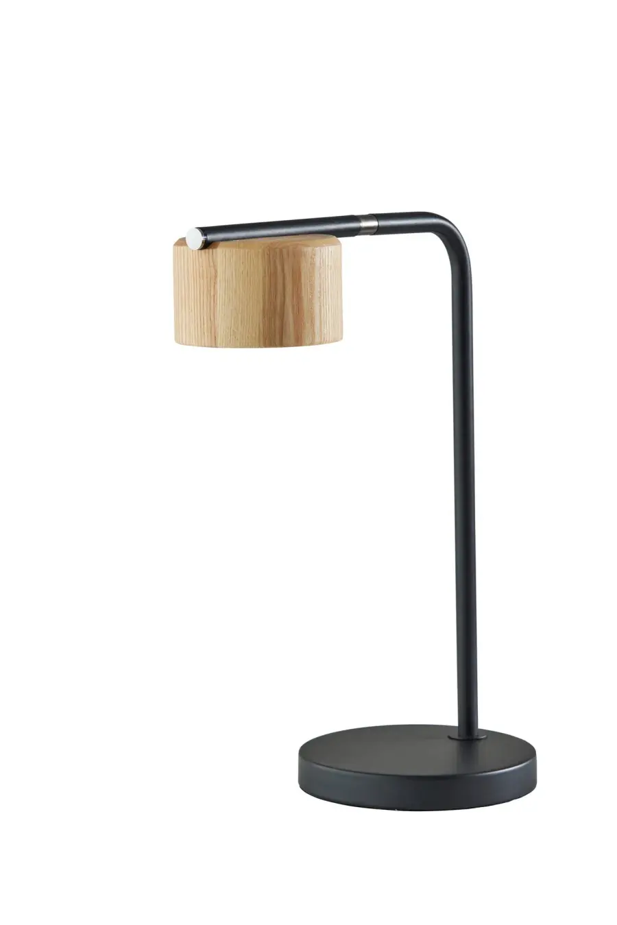 Modern Task Lamp with Natural Wood Accent and Touch Dimming