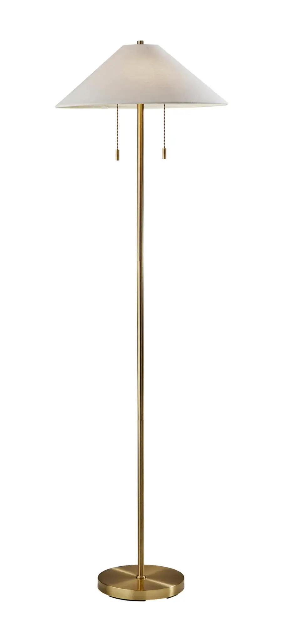 Timeless Brass Floor Lamp with Dual Lighting Control - Image 1