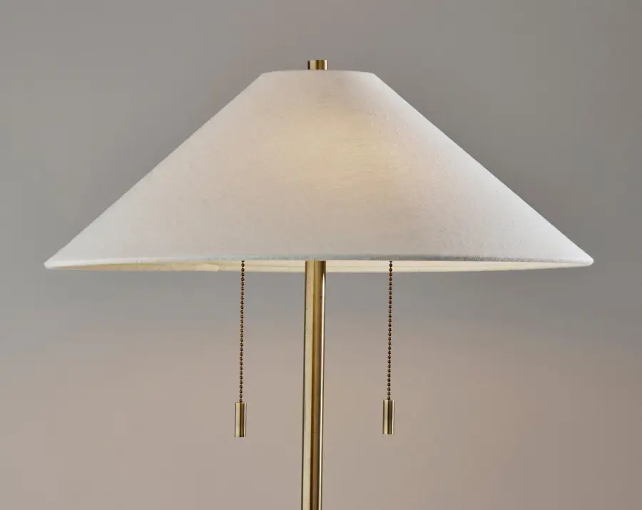 Timeless Brass Floor Lamp with Dual Lighting Control - Image 5