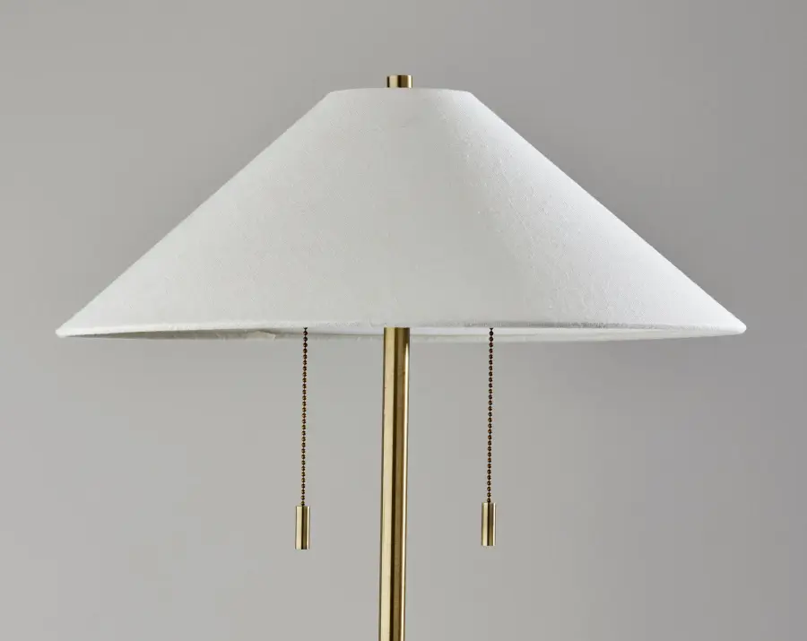 Timeless Brass Floor Lamp with Dual Lighting Control - Image 6