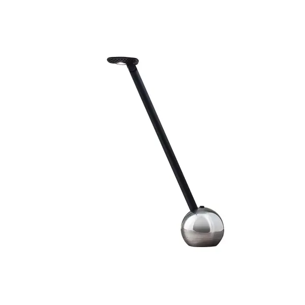 The Kiu LED desk lamp by German designer Hans Nopper combines high-tech functionality with sleek contemporary design. Features an innovative adjustable arm that extends up to 18 inches with automatic retraction, 360° base swivel, and energy-efficient 7W LED lighting with push dimmer control.