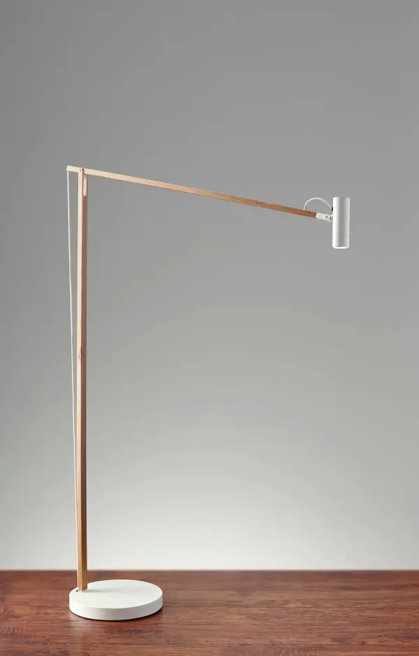ADS360 Crane LED Floor Lamp in Natural Ash Wood - Image 4