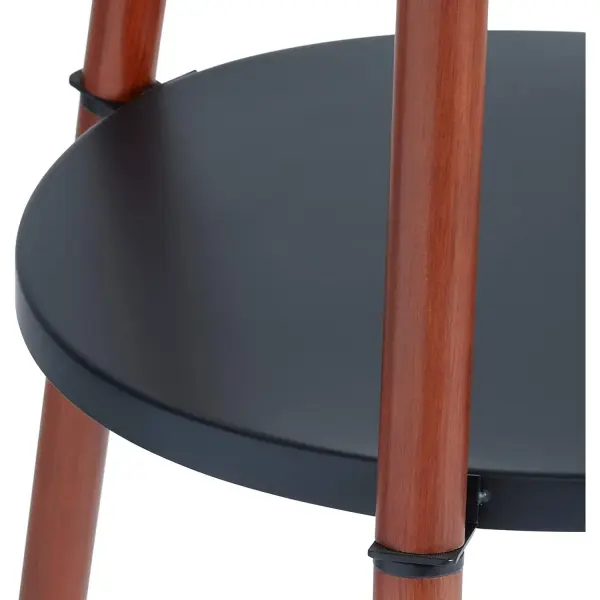Tripod Shelf Floor Lamp with Walnut Finish - Image 5