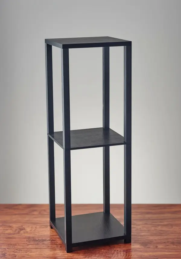 The Lawrence Tall Pedestal offers three functional surfaces in a compact 11.5" square footprint. Standing at desk height (34.75"), it's perfect for displaying décor, storing books, or keeping essentials within reach in any contemporary setting. - alternate view
