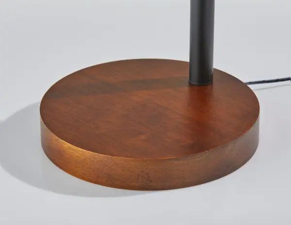 LED Task Floor Lamp - Black & Walnut - Image 9