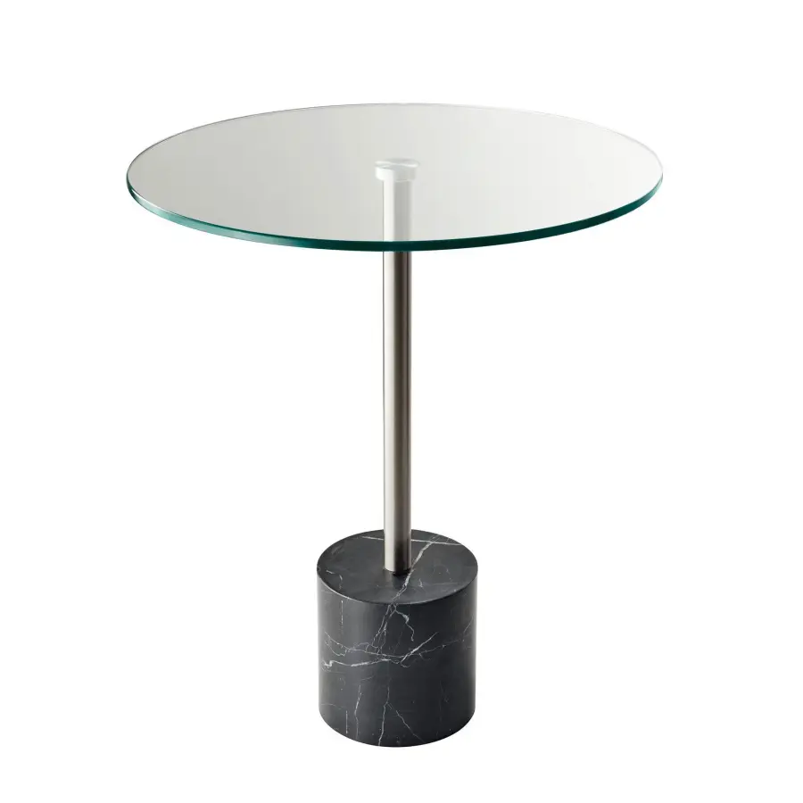 Blythe End Table with Black Marble Base